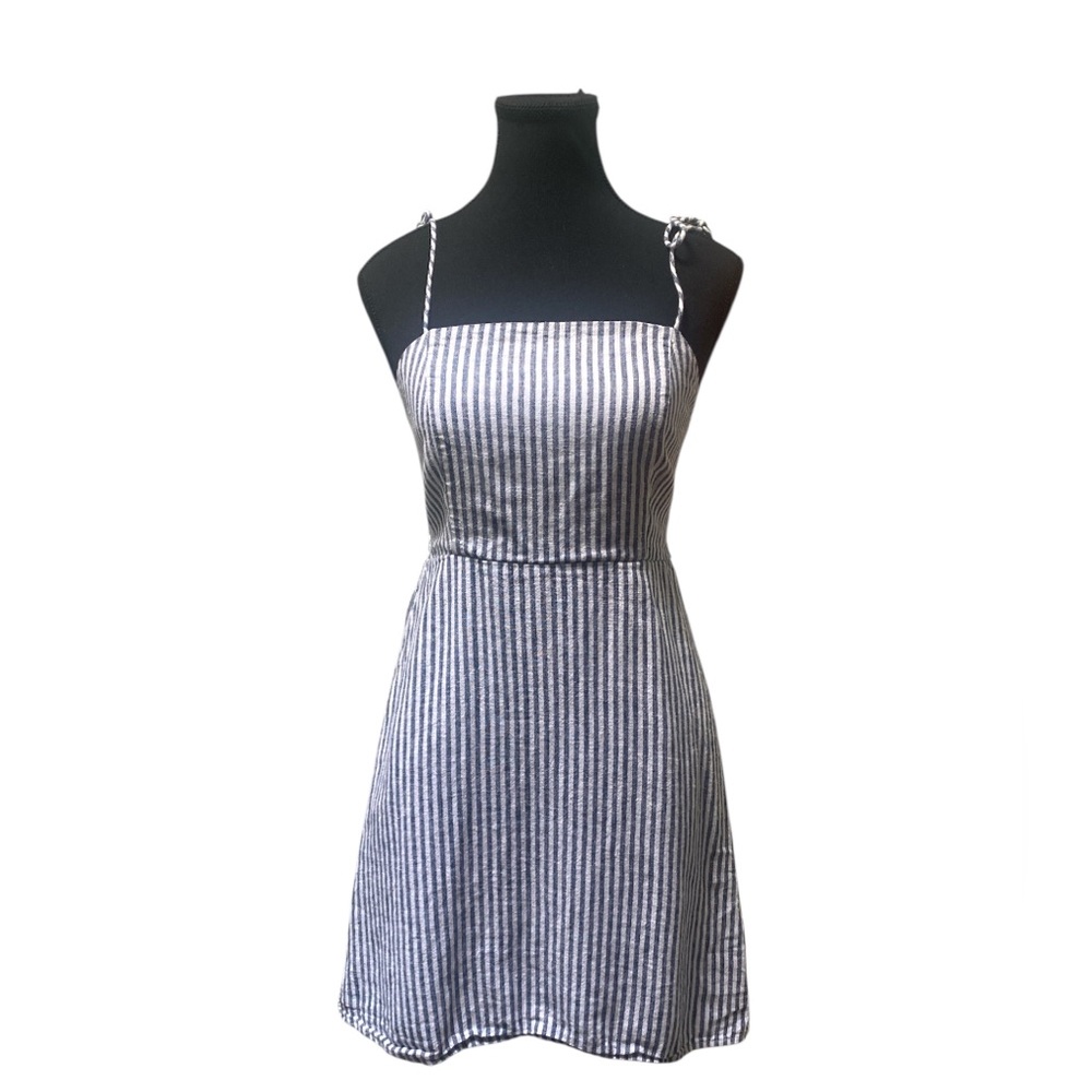 Old Navy Linen Blend Striped Mini Dress GUC S
